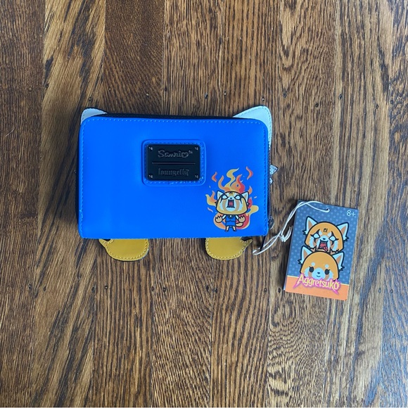 Sanrio Loungefly Aggretsuko Cosplay Zip Around Wallet - Picture 2 of 7